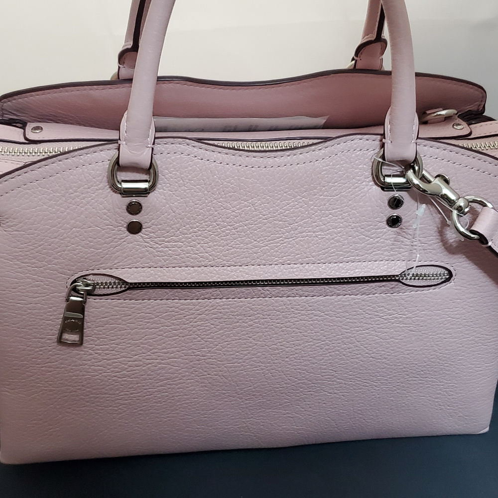 Coach Grain Leather Drew Satchel Pink Blossom - Picture 2 of 8